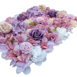 Artificial Flower Wall Backdrop Panel 40cm X 60cm Mixed Pink & White Flowers - Side View