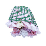 Artificial Flower Wall Backdrop Panel 40cm X 60cm Mixed Pink & White Flowers - Top-Down View
