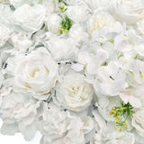 Artificial Flower Wall Backdrop Panel 40cm X 60cm Mixed Whites - Side View