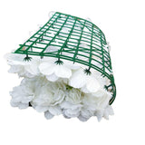 Artificial Flower Wall Backdrop Panel 40cm X 60cm Mixed Whites - 45-Degree Angle