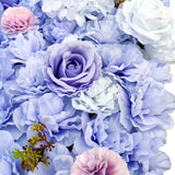 Artificial Flower Wall Backdrop Panel 40cm X 60cm Mixed Lilac Flowers - 45-Degree Angle