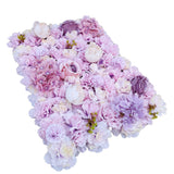 Artificial Flower Wall Backdrop Panel 40cm X 60cm Faux Pink Flowers - Front View