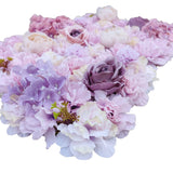 Artificial Flower Wall Backdrop Panel 40cm X 60cm Faux Pink Flowers - Side View