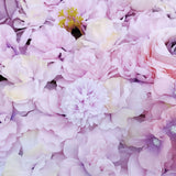 Artificial Flower Wall Backdrop Panel 40cm X 60cm Faux Pink Flowers - Top-Down View
