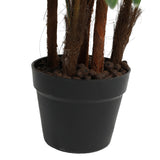 Artificial Wide Leaf Fan Palm Tree 90cm - Front View