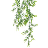 Artificial Dense Hanging Evergreen Plant (Two-Tone) UV Resistant 80cm - Side View