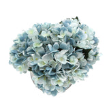 Premium Faux Hydrangea With Glass Vase (Artificial Flowering Blue Hydrangea) 23cm - Front View