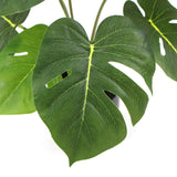 Potted Artificial Split Philodendron Plant With Real Touch Leaves 35cm - Side View