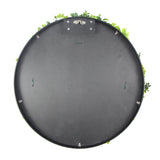 Flowering White Artificial Green Wall Disc UV Resistant 100cm (Black Frame) - Rear View