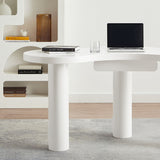 Aurora White Office Desk - Side View