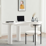 Aurora White Office Desk - Top-Down View