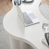 Aurora White Office Desk - 45-Degree Angle