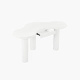 Aurora White Office Desk - Low Angle