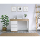 Ashley Coastal White Wooden Office Desk - 45-Degree Angle