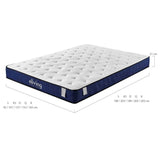 Cool Gel Memory Foam Mattress 5 Zone Pocket Spring - Single - Rear View