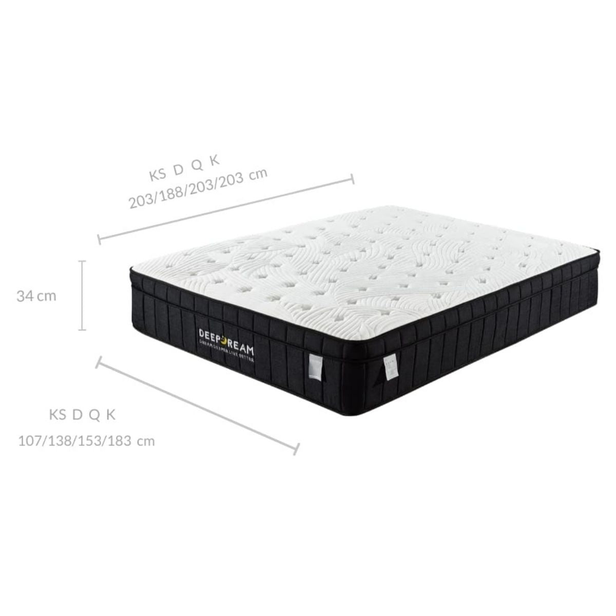 Chiro 7 Zone Latex Euro Top 35cm Pocket Spring Mattress - King Size