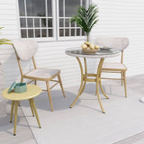 Maya Stylish Natural Outdoor Dining Table - Front View