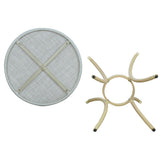 Maya Stylish Natural Outdoor Dining Table - 45-Degree Angle