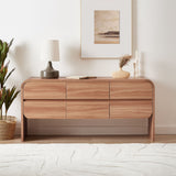 Olga Natural 6 Chest of Drawers - Front View