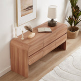 Olga Natural 6 Chest of Drawers - Top-Down View