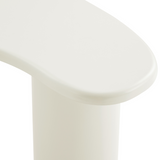 Cobble White Office Desk - Close-Up Angle
