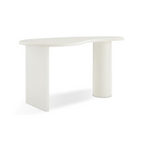 Cobble White Office Desk - Top-Down View