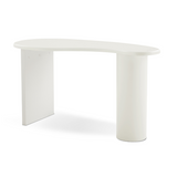 Cobble White Office Desk - 45-Degree Angle