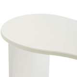 Cobble White Office Desk - Rear View