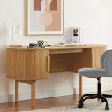 Tate Wooden Curved Desk - Side View