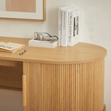 Tate Wooden Curved Desk - Rear View