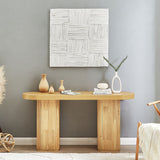 Tate Console Table - Natural - Front View