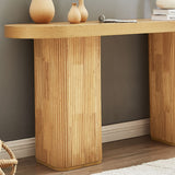 Tate Console Table - Natural - 45-Degree Angle