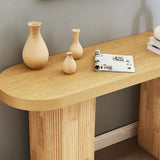 Tate Console Table - Natural - Rear View