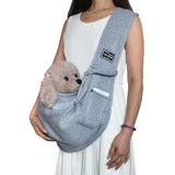 gery Pet Carrier Sling Bag for Small Dogs and Cats - Up to 15kg