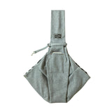 gery Pet Carrier Sling Bag for Small Dogs and Cats - Up to 15kg - Front View
