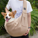 apricot Pet Carrier Sling Bag for Small Dogs and Cats - Up to 15kg - Front View