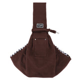 Brown Pet Carrier Sling Bag for Small Dogs and Cats - Up to 15kg - Front View
