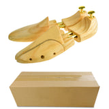 Adjustable Pine Wood Shoe Tree with Brass Knobs Size EUR 37-38