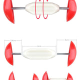 Adjustable Plastic Shoe Stretcher Red and White Universal Size - Side View
