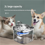 USB Powered Pet Water Fountain with Filter, Starter Kit (2L Capacity) - Side View