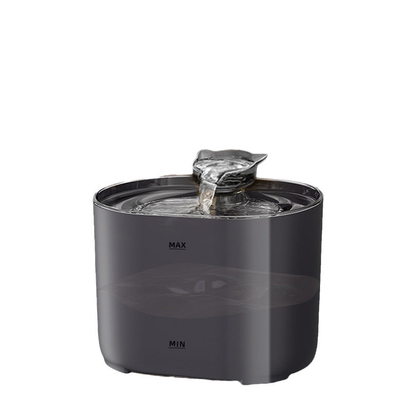2.2L Beginner Package Pet Water Fountain with Faucet Flow and USB Interface  Black Design