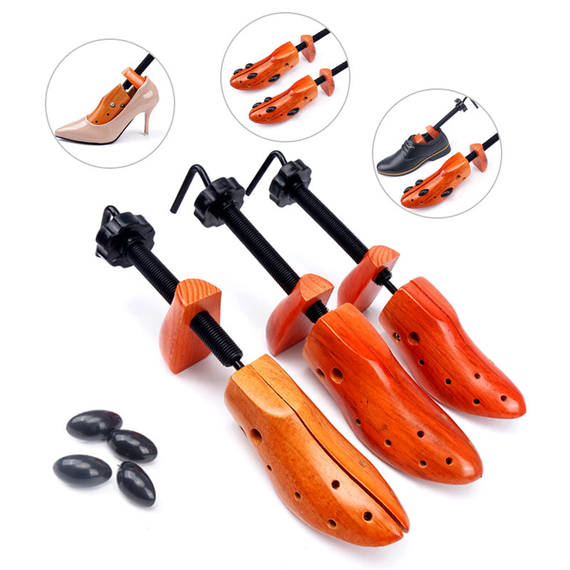 1 PCS Brown Adjustable Wooden Shoe Stretcher for Men & Women Large Size (EUR 42-46)