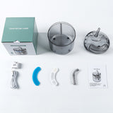 Standard Version Pet Water Fountain with USB Interface and Certified Plug – Transparent Design - Front View