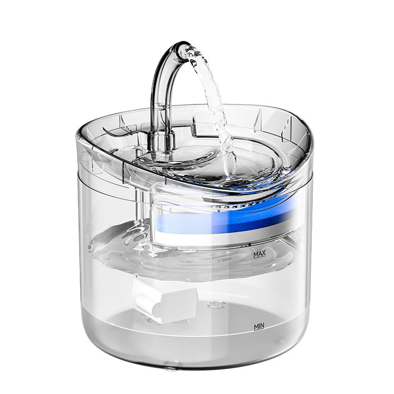 Beginner Version Pet Water Fountain with USB Interface (Excluding Plug) and Filter Set  Transparent Design
