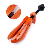 1 PCS Brown Adjustable Wooden Shoe Stretcher for Men & Women Medium Size (EUR 39-41) - Side View