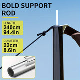 Outdoor camping square sky curtain, black glue sky curtain, sun and rain protection 500*300cm - Front View