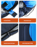 Sleeping Bag -  Lightweight for Adults, Camping, Hiking, Backpacking (With accessories + eye mask + earbuds + square pillow) - Top-Down View