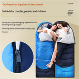 Sleeping Bag -  Lightweight for Adults, Camping, Hiking, Backpacking (With accessories + eye mask + earbuds + square pillow) - 45-Degree Angle