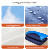 Sleeping Bag -  Lightweight for Adults, Camping, Hiking, Backpacking (With accessories + eye mask + earbuds + square pillow) - Rear View