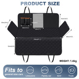 Dog Car Seat Cover, Waterproof Pet Seat Cover for Back Seat with Side Flaps, Non-Slip Durable Scratchproof Dog Hammock for Cars, Trucks and SUVs - Front View